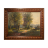 Painting, Landscape, Lyon School, mid-20th century