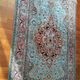 Silk cashmere rug pastel tones floral patterns India Kashmir vintage 181 cm x 286 cm