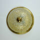 large vintage mid century ice glass and brass CEILING LAMP