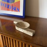Brutalist travertine ashtray, Cerri Nestore, Italy, 1970s