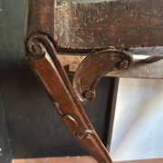 Antique wall console in carved walnut, Louis XV style, 19th century.