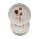 9 dessert plates Sarreguemines decor chardons