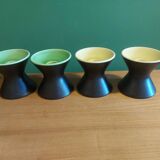 4 vintage 60's ceramic candlesticks