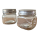 Lot de 2 bocaux anciens avec couvercles en aluminium