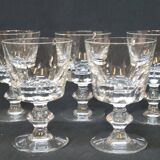 5 verres a pied porto en cristal cristallin de portieux taillé