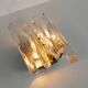 Pair of large 'ice glass' wall lamps by Kalmar, Austria 1960's
