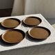 Lot de 4 assiettes à dessert brunes Sarreguemines Modèle Savoie D19.5