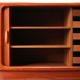 Dyrlund Denmark 1950s drum teak credence