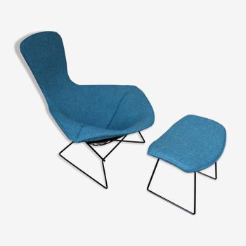 Ottoman & bird chair by Harry Bertoia for Knoll International