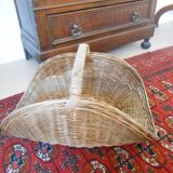 Wicker wood storage basket