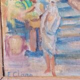 orientalist oil on canvas rue d'Alger signed Emile Claro