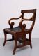Chaise et marchepied de bibliothèque en acajou de style Régence. Angleterre