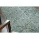 1970s vintage Turkish hand-knotted wool cotton green area rug 196x224