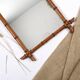 Old turned wooden mirror imitation bamboo