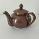 Vintage Pillivuyt teapot, rare model with perpendicular handle