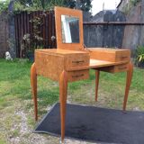 Art deco dressing table with tilting top stamped Sanyas and popot.
