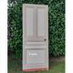 Series of 9 old communication doors, solid wood, both solid and glazed.