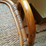 Wicker rattan magazine with tablet