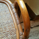 Wicker rattan magazine with tablet