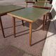 Set of 5 wooden and Formica bistro table