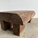 Asian solid wood quadripod brutalist coffee table H30 L81 l42