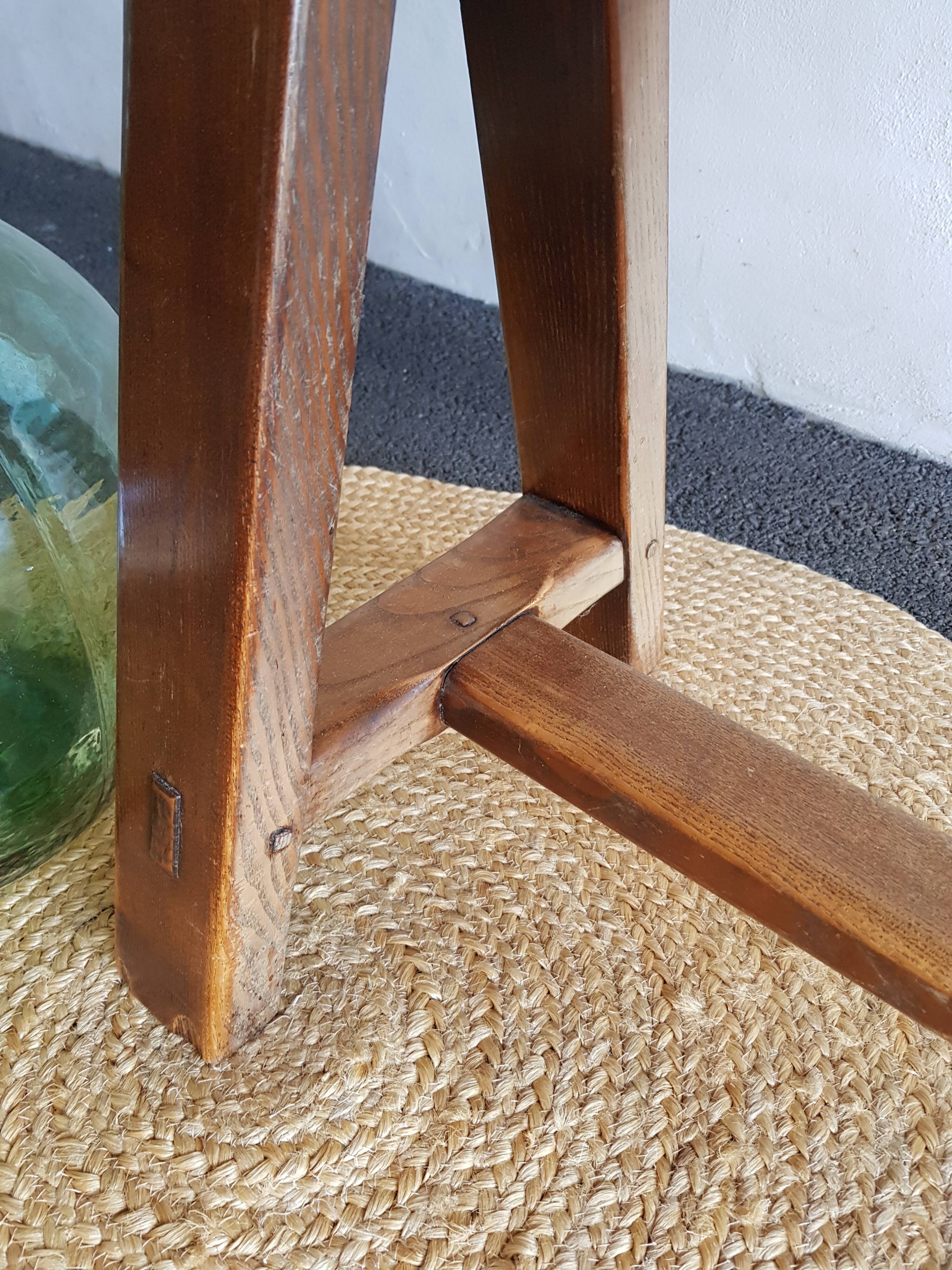 Country-style bench in solid oak