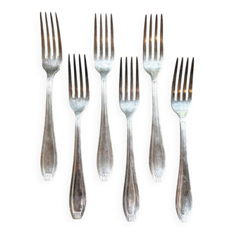 6 silver-plated forks