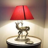 Old Pewter Deer Table Lamp