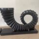 vintage sculptural bookends, ram's horns
