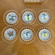 Ensemble de sous verre papillon vintage