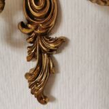classic style wall lamp, Louis XV in gilded metal in bronze or brass effect candle holder and candlestick