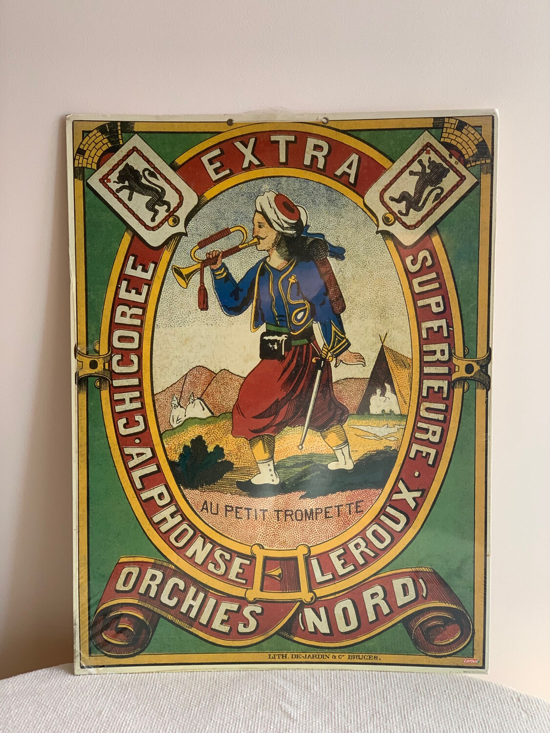 Lithographed poster "Chicorée Leroux"