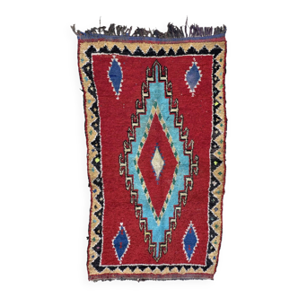 Colorful Boucherouite Berber rug - 145 x 267 cm