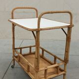 Vintage bamboo and rattan bar service
