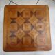 Vintage bamboo coffee table. Marquetry top
