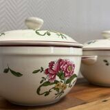 Old Saint Amand: pair of soup tureens or broth tureens from the late 19th century