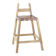 Large Vintage Bar Stool In Wood & Leather, Czechoslovakia 1950s