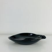 Vide poche céramique noire forme orgnanique, vintage