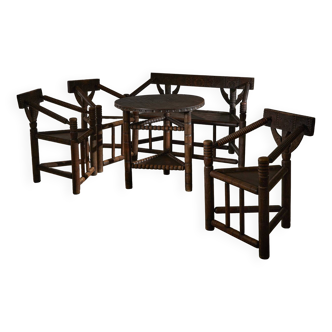 Chairs, Bench, Table Set for Lingel