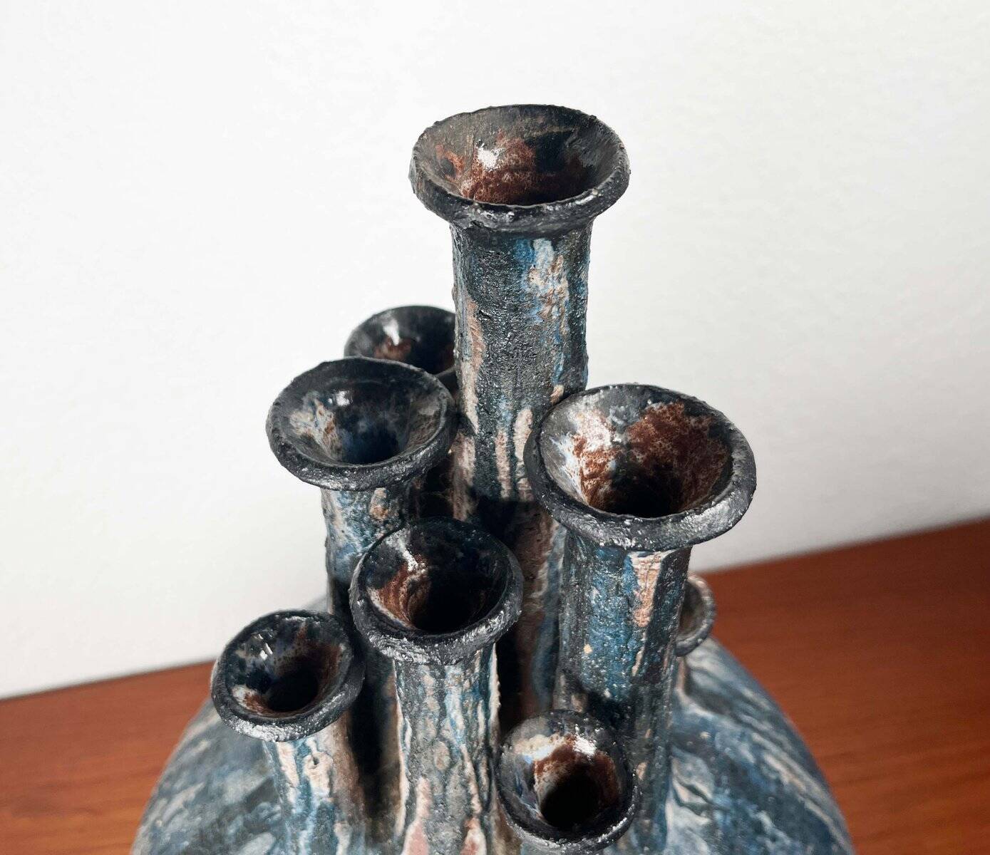 Large Fireplace Vase Studio in Brutalist Mid-Century Ceramic by Gerhard Liebenthron, 1974