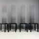 Vintage high back dining chairs, 1980s