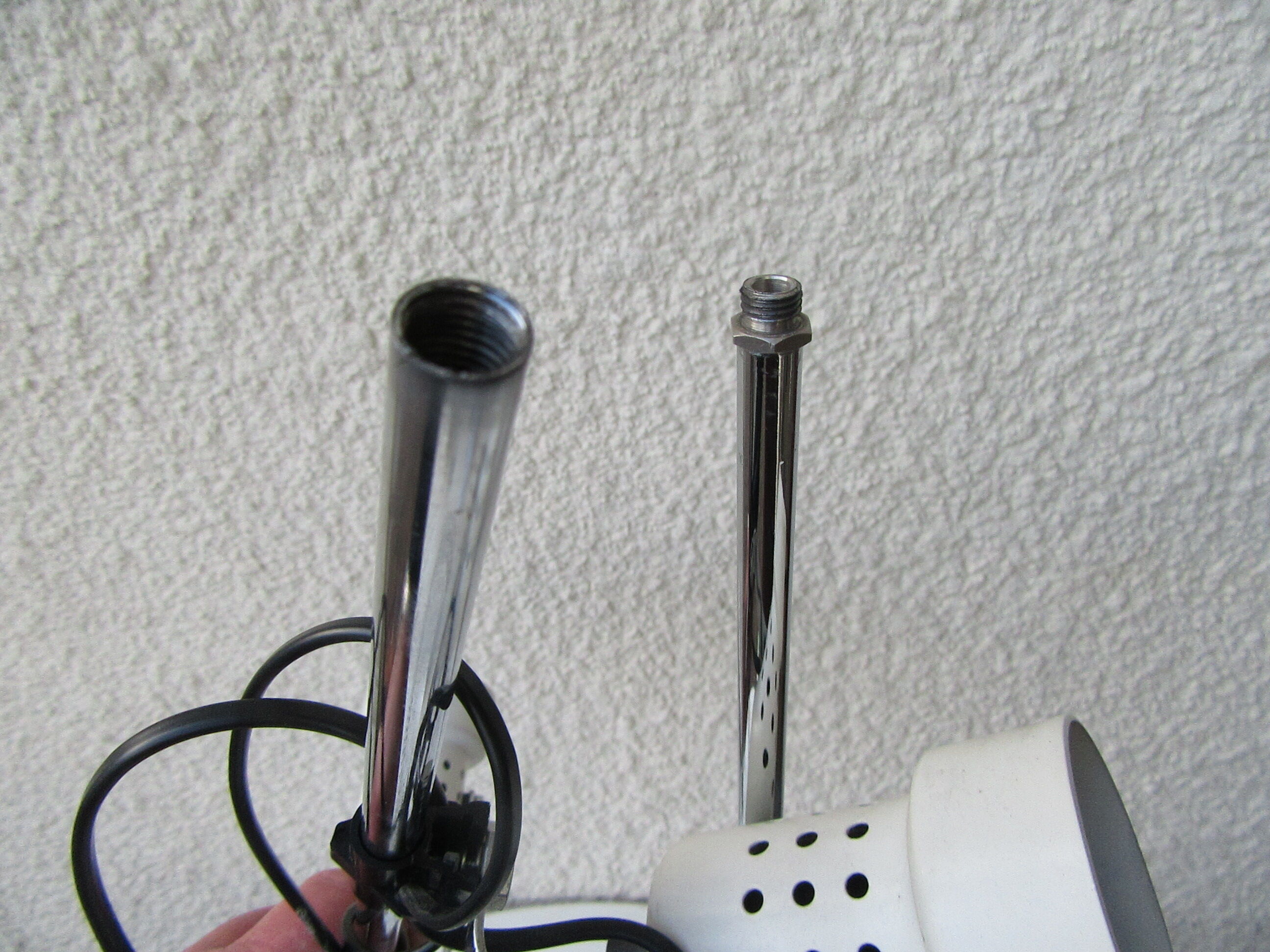 Lamppost 70 double spots vintage - white plate