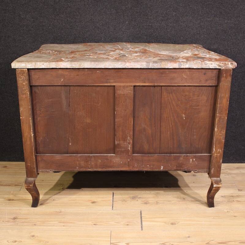 Commode en marqueterie française de style Louis XV du 20e siècle