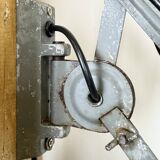 Grey Industrial Gooseneck Scissor Wall Lamp from Elektroinstala, 1960s