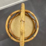 Vintage bamboo rattan server, 1950s