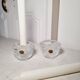 2 French cut crystal candlesticks D Arques with label