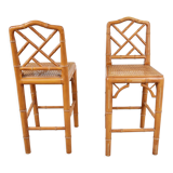 Pair of faux bamboo children chairs, 1960s
