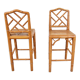 Pair of faux bamboo children chairs, 1960s