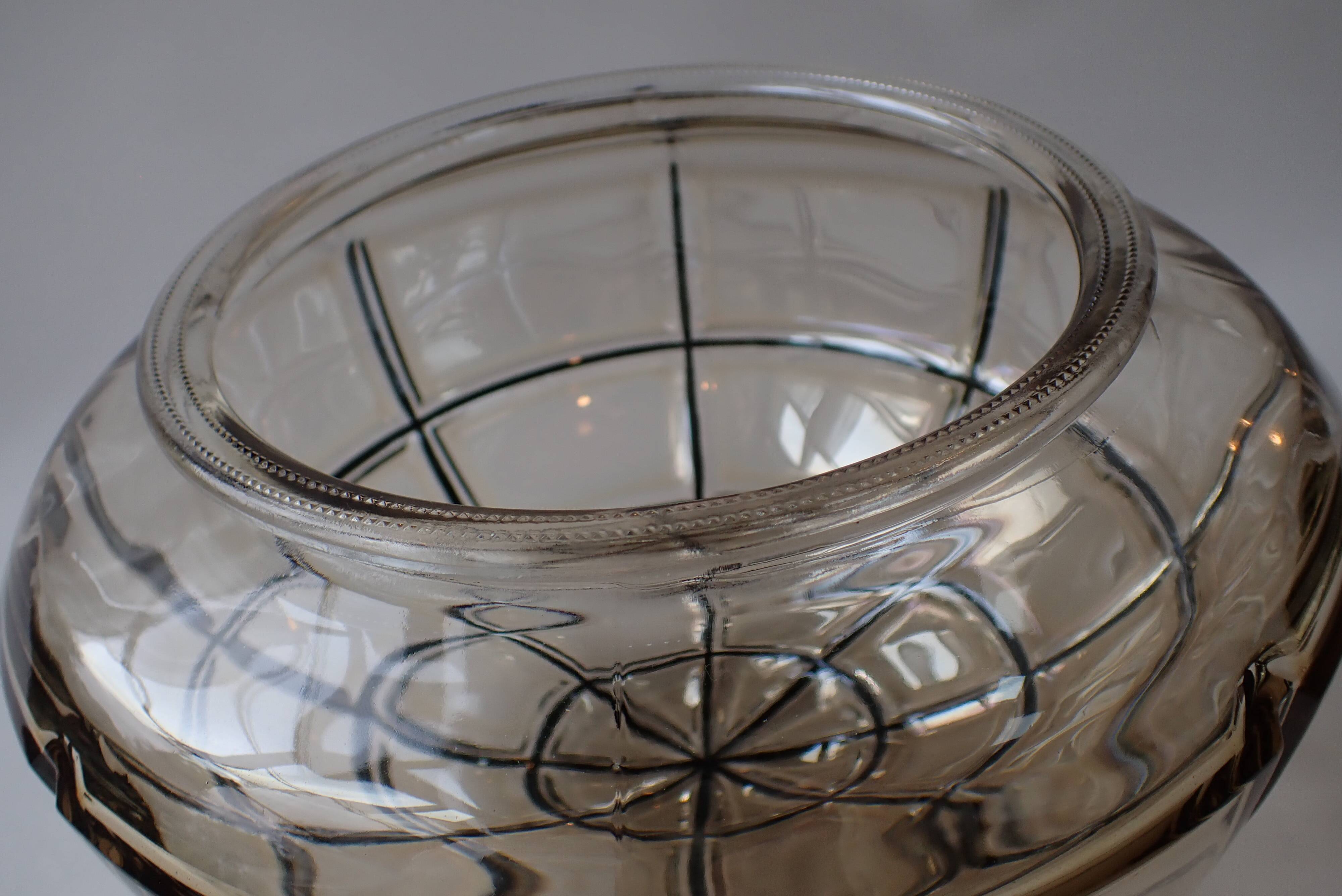 Vintage wall/ceiling light in amber glass / RZB Germany