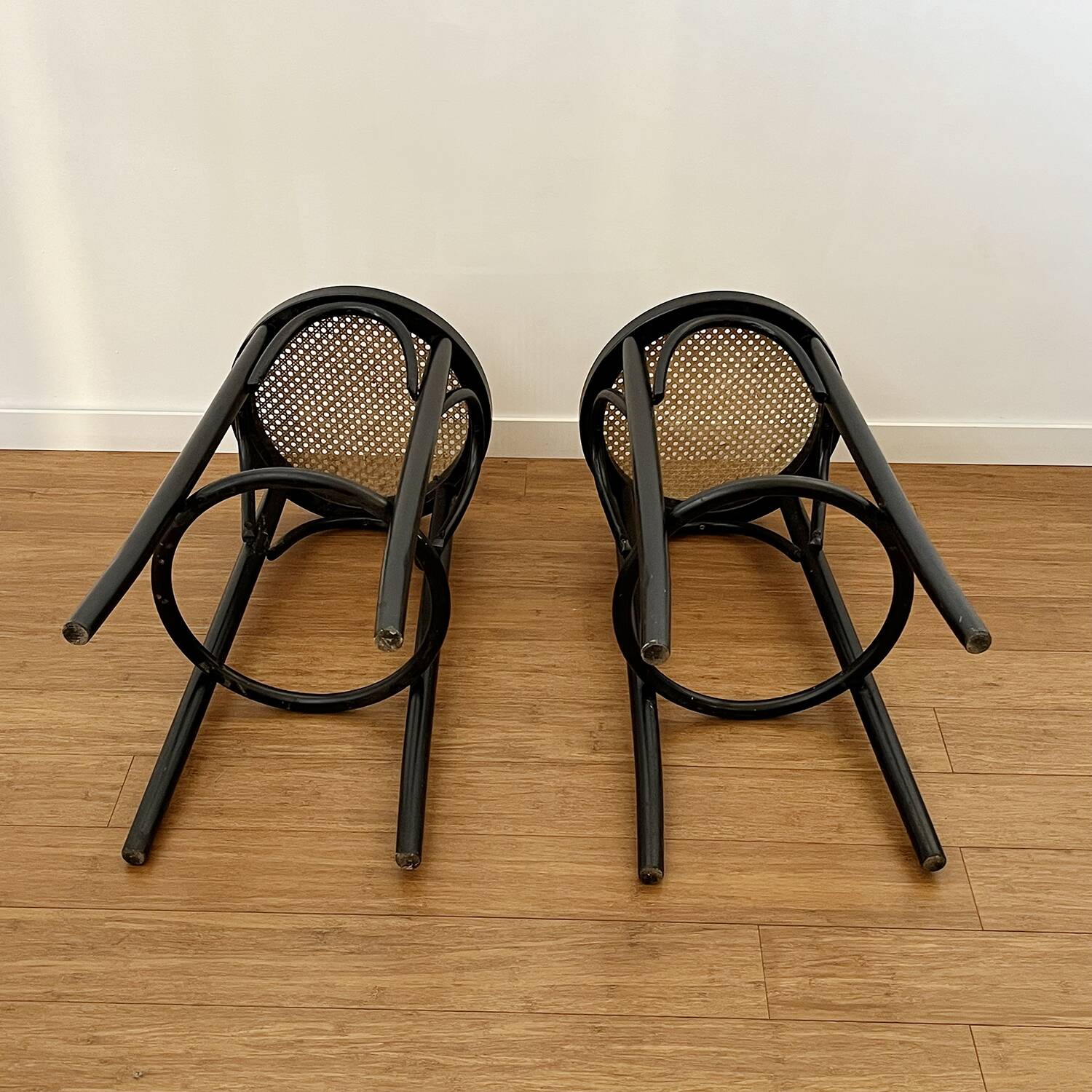 Pair of bistro style bar stools